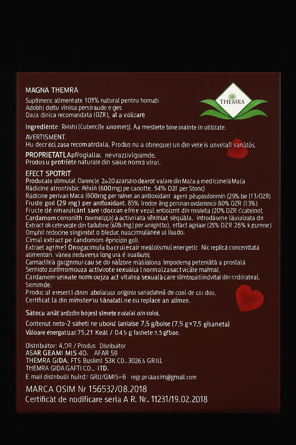 Magiun Afrodisiac Natural Themra 240g+1 plic cadou– Stimulează Libido și Fertilitate | Certificat IBA