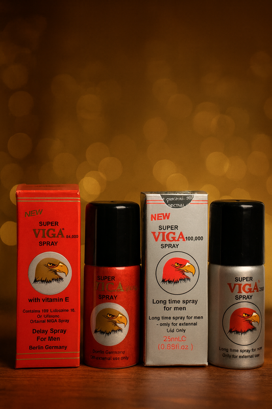 Set spray pentru întârzierea ejaculării, cu vitamina E, fără parfum, fără gust, 2x45 ml