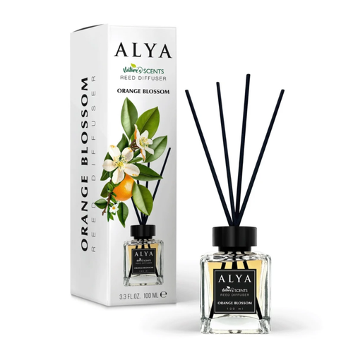 Odorizant de Cameră ORANGE BLOSSOM – ALYA | Reed Diffuser cu Bețișoare din Ratan – 100 ml