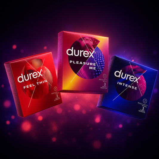 Pachetul Pasiunii — Durex Mix 3 Tipuri: Feel Thin + Pleasure Me + Intense