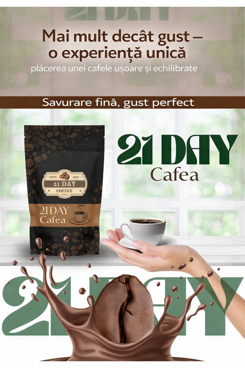 21 DAYS COFFE CU GUST DE VANILIE 100GR