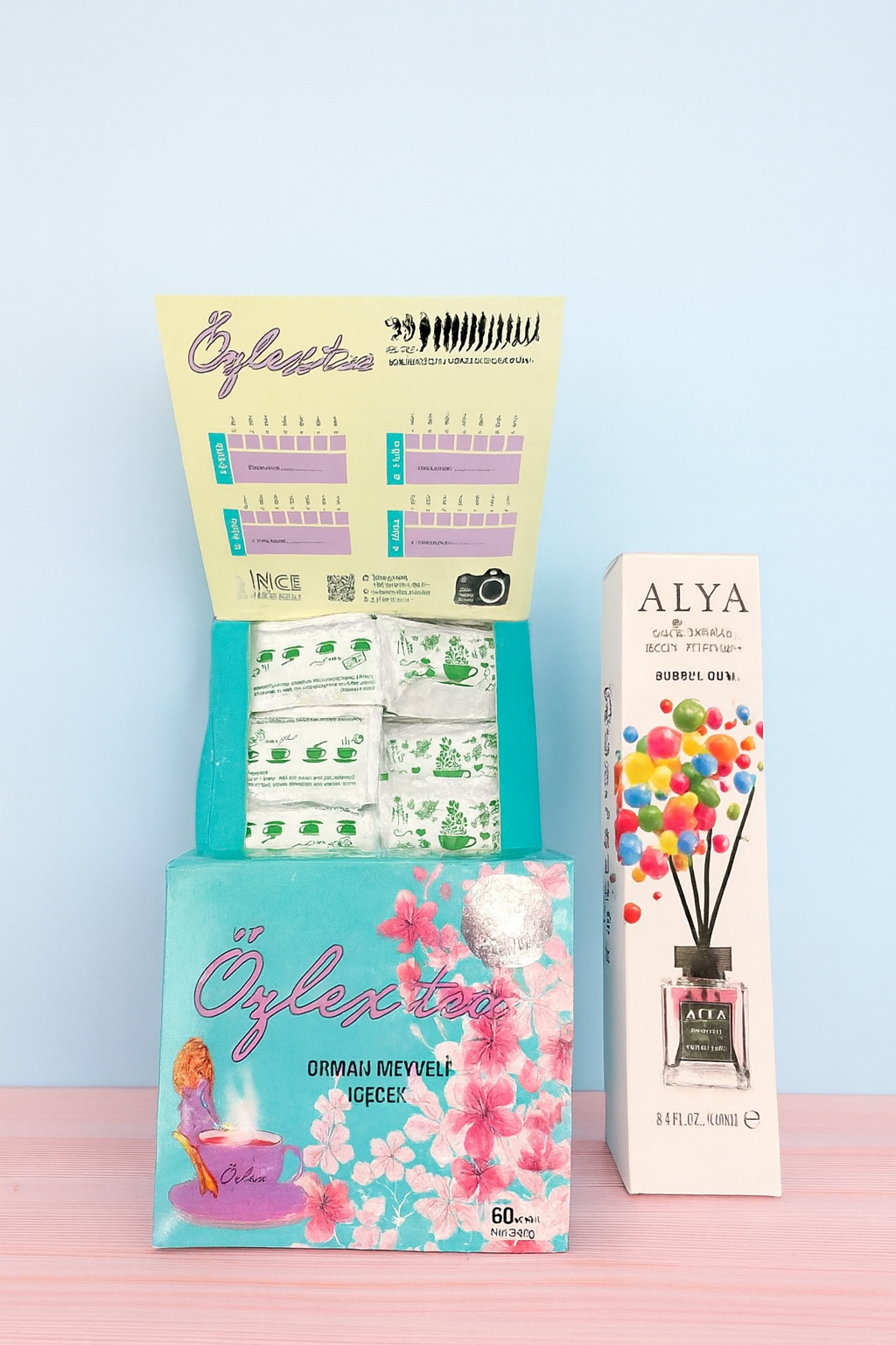 "Set Cadou: Două Ceaiuri Ozlex și Parfum de Cameră cadou