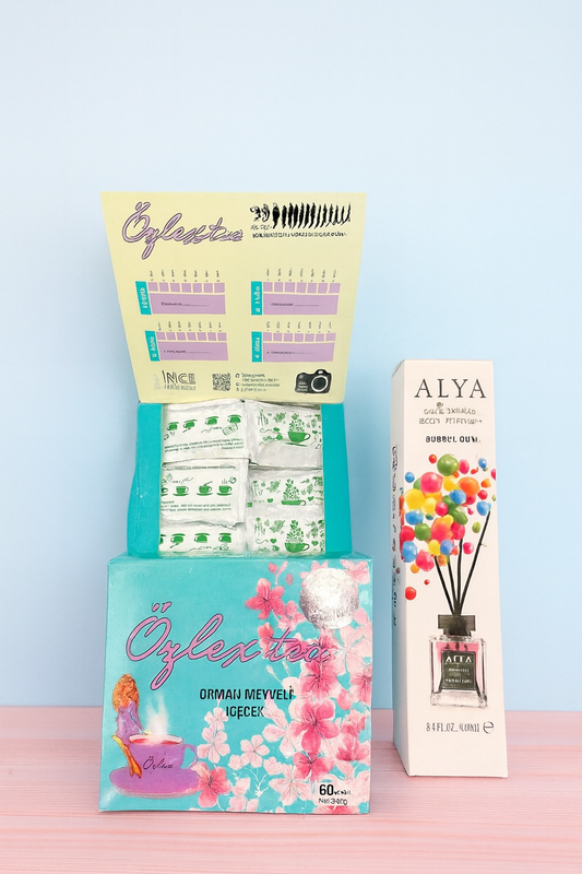 "Set Cadou: Două Ceaiuri Ozlex și Parfum de Cameră cadou