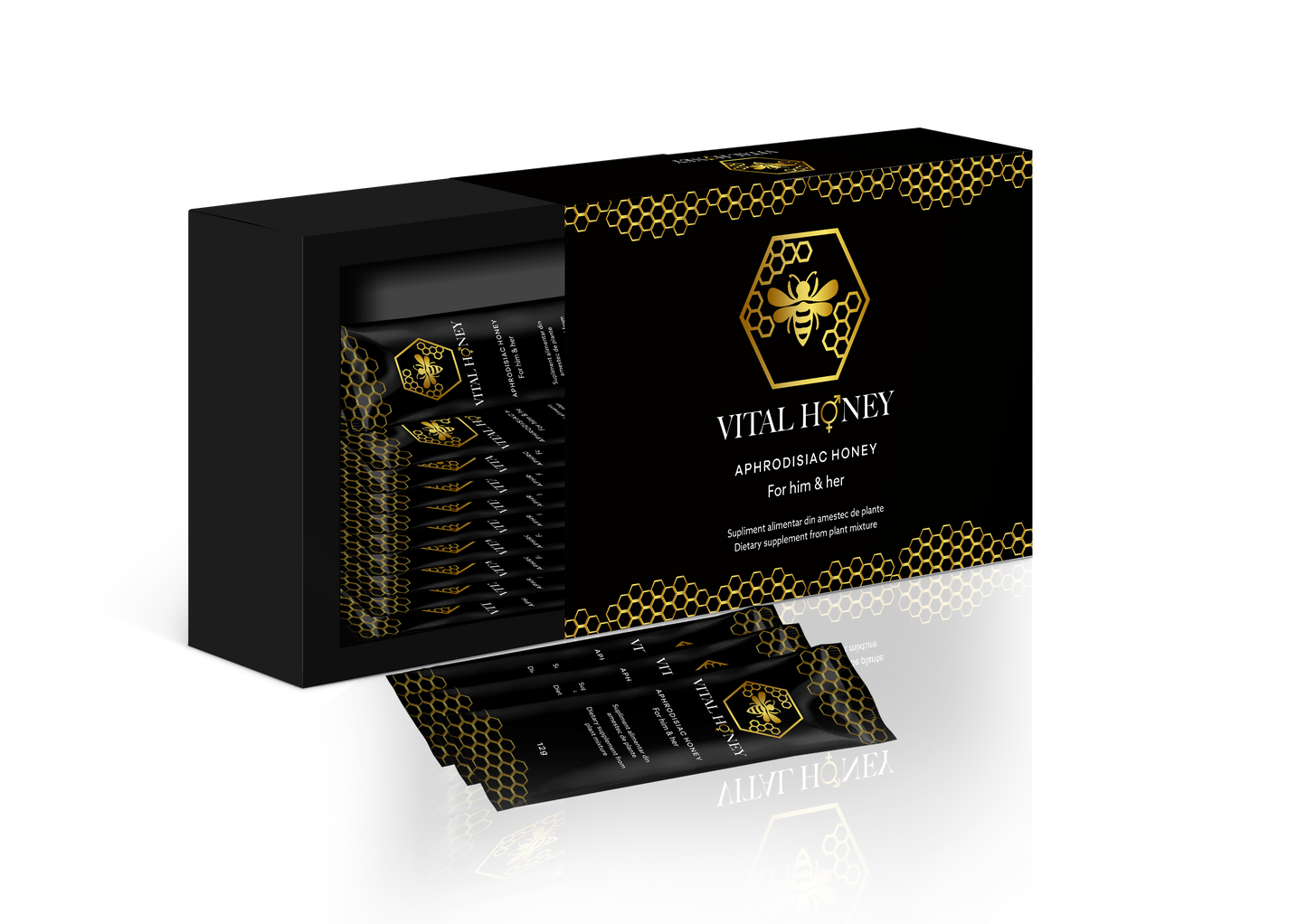 Vital Honey  Plăceri Intime Fără Limite 12 plicuri x 12g per plic.