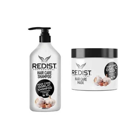 PACHET PROMO – 2 REDIST cu Extract de Usturoi (Șampon 1000ml & Mască 475ml) – Regenerare și Creștere a Părului