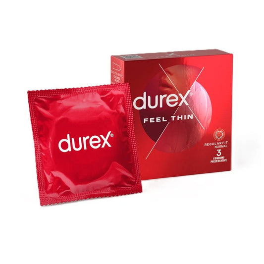 Prezervative Durex Feel Thin 3 bucăți — Ultra Subțiri pentru Senzație Naturală Maximă