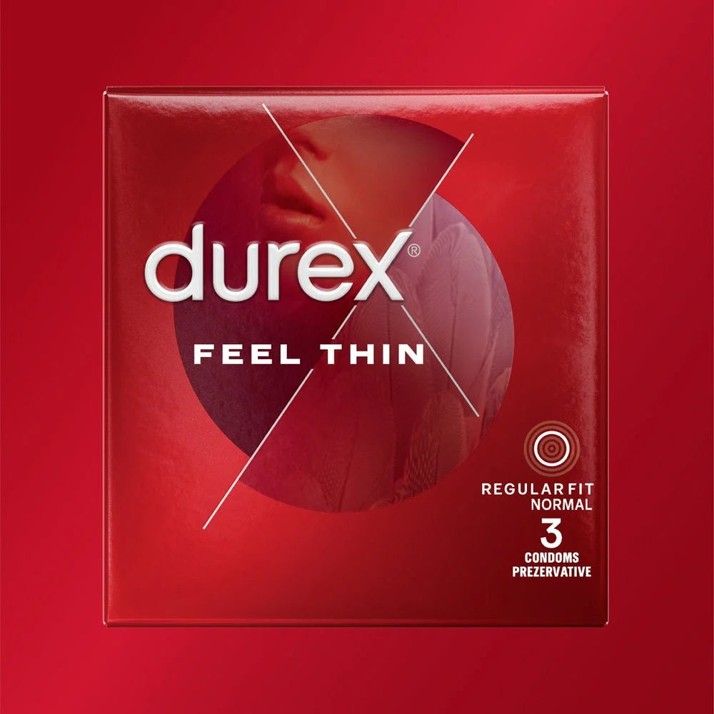 Prezervative Durex Feel Thin 3 bucăți — Ultra Subțiri pentru Senzație Naturală Maximă