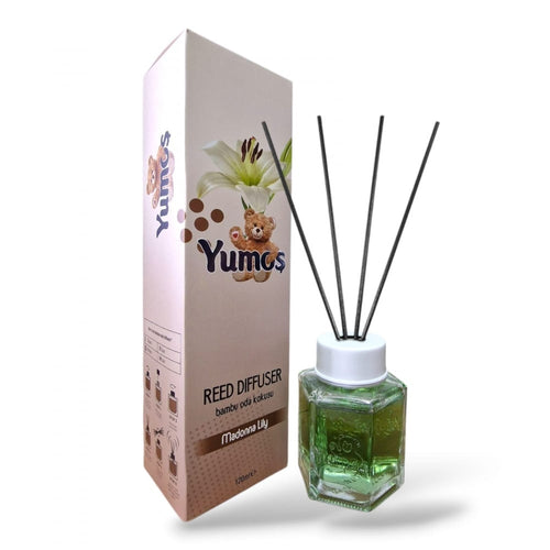 Yumos Odorizant Cameră cu Bețișoare – Crin Alb 120ml - Odorizant camera | VrajaDulce