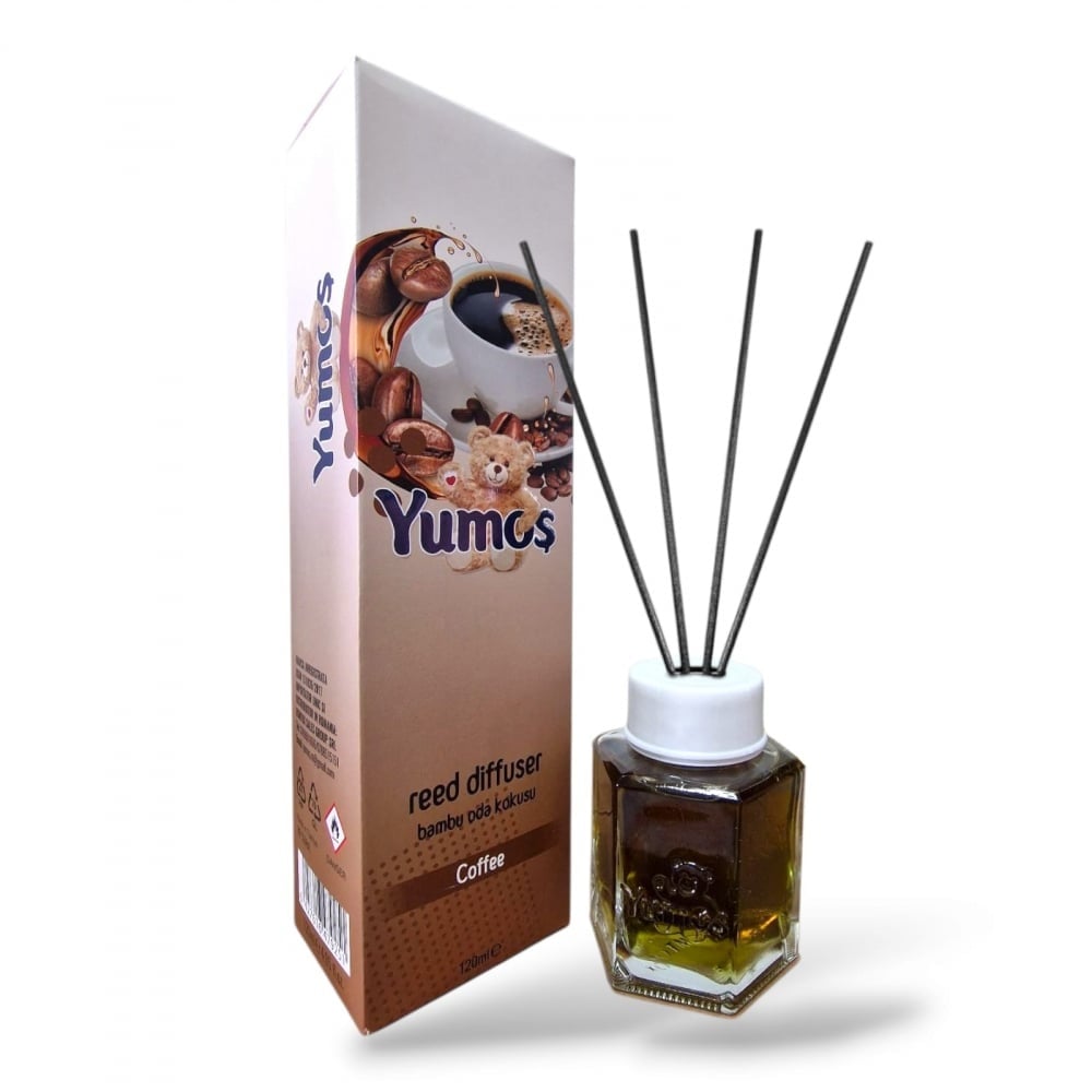 Yumos Odorizant de Cameră cu Bețișoare – Cafea 120ml - Odorizant camera | VrajaDulce